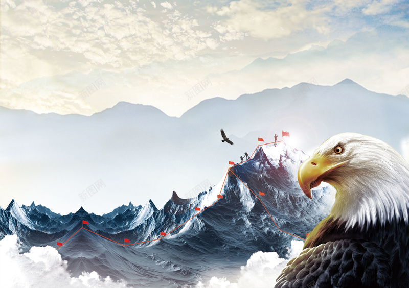 展望未来企业文化展板背景psd设计背景_88icon https://88icon.com 企业 企业文化 企业文化宣传栏 励志口号 合作 名言警句 团队 展望未来 展翅飞翔 攀登 老鹰 雪山