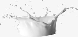创意白色的牛奶液体飞溅素材