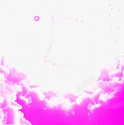 紫色云层海报背景七夕情人节素材