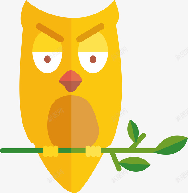 手绘简易猫头鹰png免抠素材_88icon https://88icon.com 元素 动物 手绘 猫头鹰