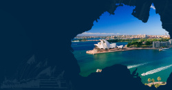 澳大利亚签证澳大利亚旅游留学移民背景高清图片