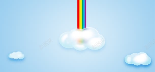 精美蓝色云朵背景jpg设计背景_88icon https://88icon.com 云朵 云朵背景 壁纸 彩虹 背景 蓝色云朵
