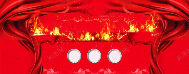 淘宝双全屏促销海报PSD背景