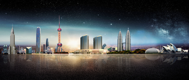 城市建筑背景图psd设计背景_88icon https://88icon.com 上海 城市建筑 大气 海报背景 背景图