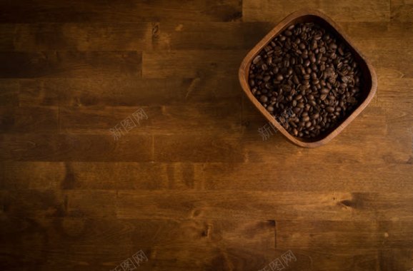 怀旧复古木板咖啡豆背景