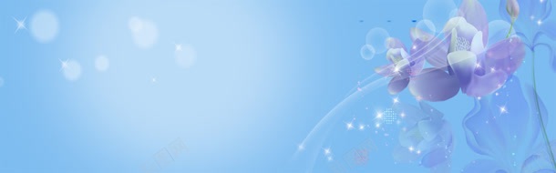 蓝色背景化妆品海报jpg设计背景_88icon https://88icon.com 乳液 亚 亚克力 化妆品 花朵