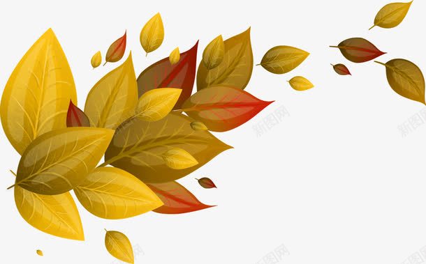 秋天的落叶png免抠素材_88icon https://88icon.com 叶子 秋天 落叶 黄色树叶