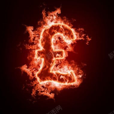 创意火焰货币符号背景