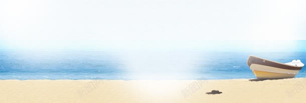 阳光沙滩banner创意背景