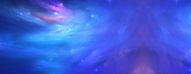 星空蓝色炫酷背景banner背景