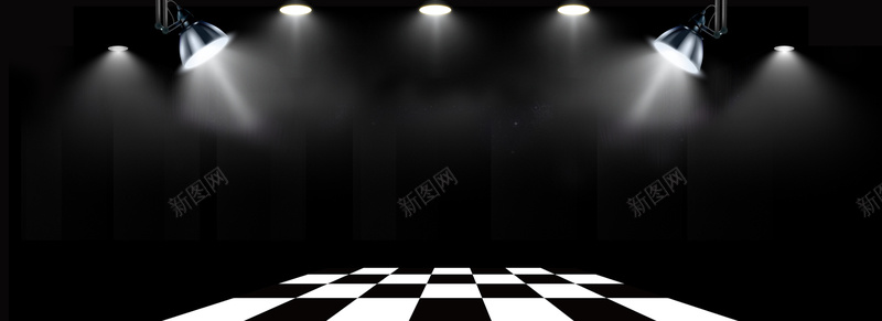 舞台聚光灯黑色通用背景背景