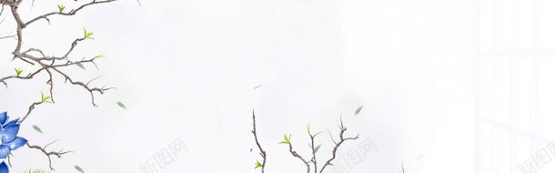 女装淘宝专用banner创意jpg设计背景_88icon https://88icon.com 个性 商务 树枝 海报