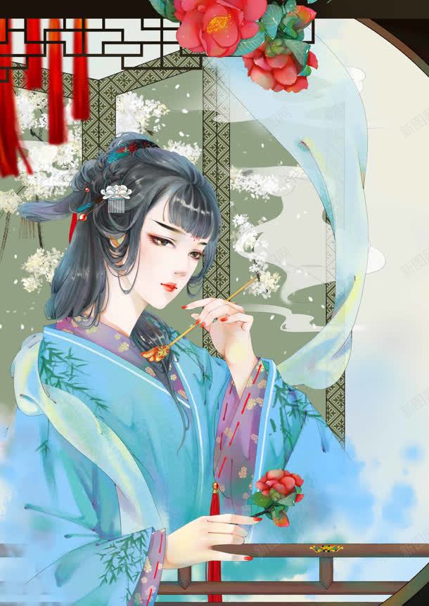 彩绘风格人物造型女生jpg设计背景_88icon https://88icon.com 人物 女生 彩绘 造型 风格