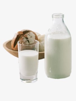 牛奶和面包素材
