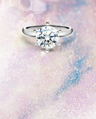 粉色浪漫钻石戒指情侣背景图背景