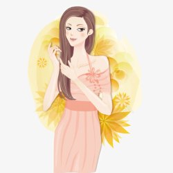 创意化妆美女插画素材