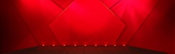 红色几何形灯光舞台素材