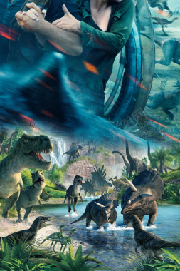 创意侏罗纪世界2海报背景