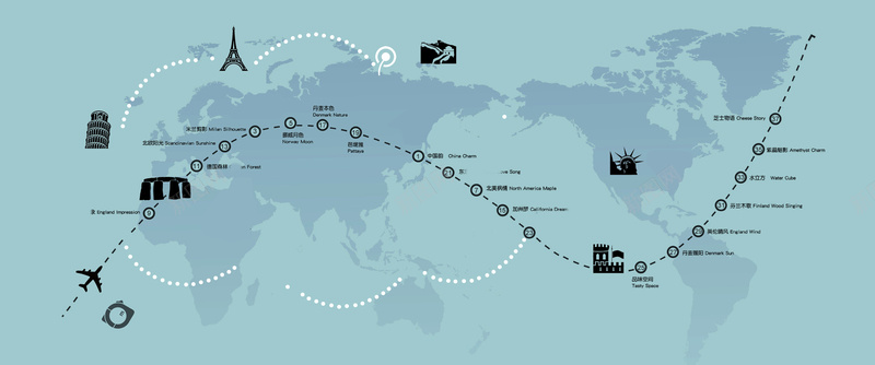 旅游学校背景psd设计背景_88icon https://88icon.com 世界地图 几何 学校 扁平 旅游 海报banner 渐变 路线