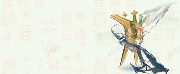 中国风古典酒促销bannerjpg设计背景_88icon https://88icon.com banner 久酒沉香 店铺 手机 淘宝 酒 酒尊