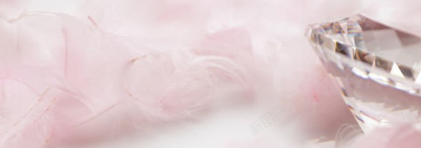 粉色温馨水晶背景banner背景