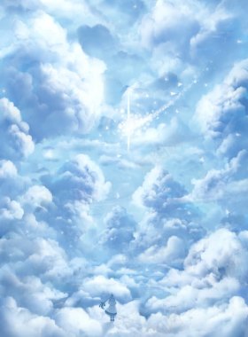 梦幻天空云朵壁纸背景