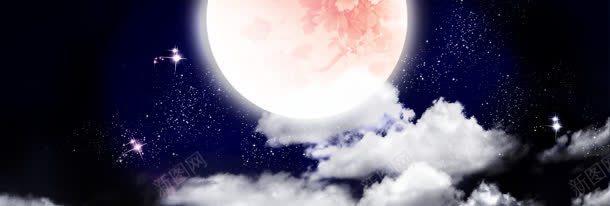 月亮中秋月饼背景