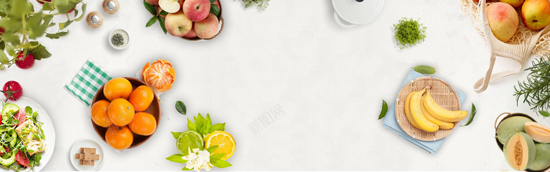 健康水果食物俯视海报背景背景