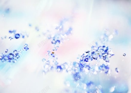 蓝色水珠钻石壁纸背景