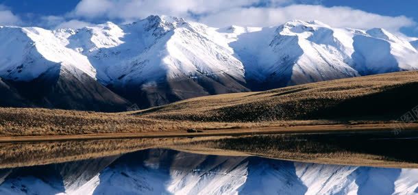 雪山湖水自然风光背景jpg设计背景_88icon https://88icon.com 天空 湖水 背景 自然风光 雪山