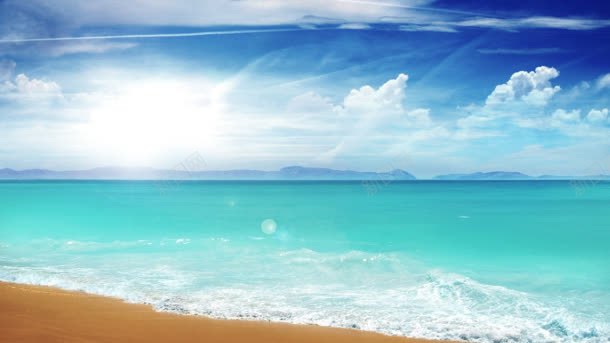 蓝色天空海面沙滩背景jpg设计背景_88icon https://88icon.com 天空 沙滩 海面 素材 背景 蓝色