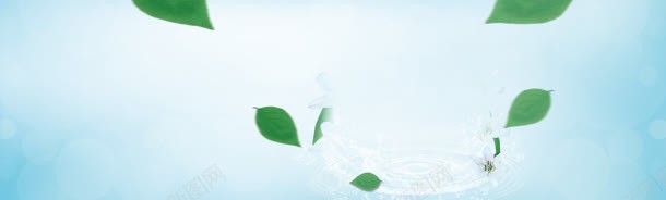 护肤品清新树叶水滴背景bannerjpg设计背景_88icon https://88icon.com banner 护肤品 树叶 水滴 清新 背景