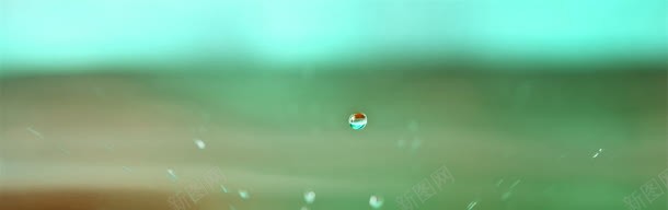 唯美水滴banner背景jpg设计背景_88icon https://88icon.com 水滴 素材 色彩 风景