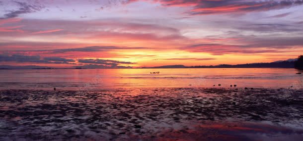 夕阳大海背景背景