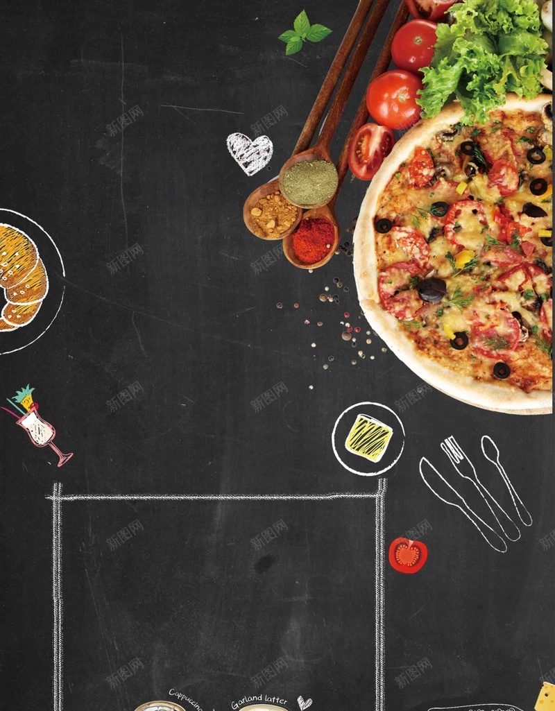 美味披萨海报模板psd设计背景_88icon https://88icon.com 大气 宣传页 披萨 海报 美味 美食 背景 菜单 西餐 连锁 黑色