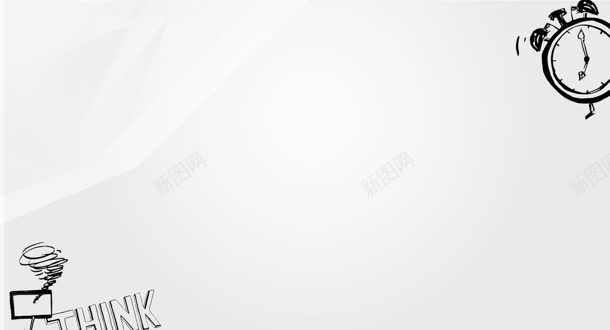 手绘白色钟表装修jpg设计背景_88icon https://88icon.com 白色 装修 钟表