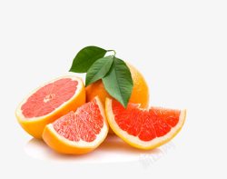 新鲜红色柚子水果素材