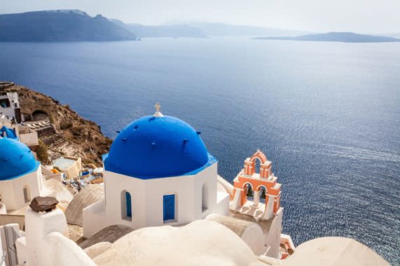希腊唯美户外美景背景