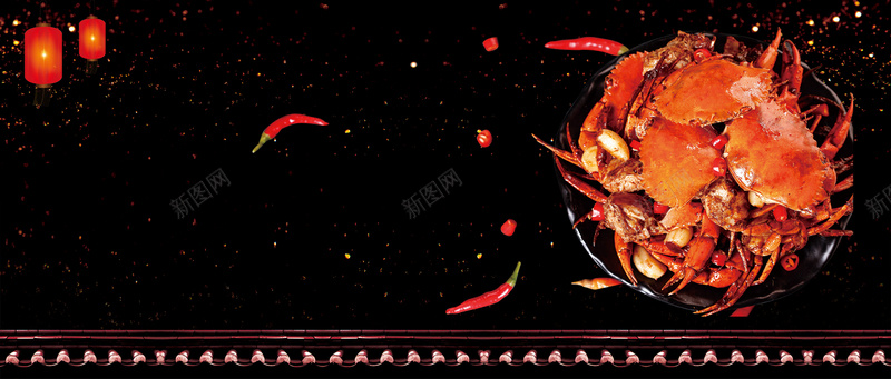 香辣大闸蟹俯视图黑色bannerpsd设计背景_88icon https://88icon.com 中秋促销 买一送一 团购 大闸蟹 月亮 活动 礼券 礼盒 螃蟹 蟹礼 香辣蟹
