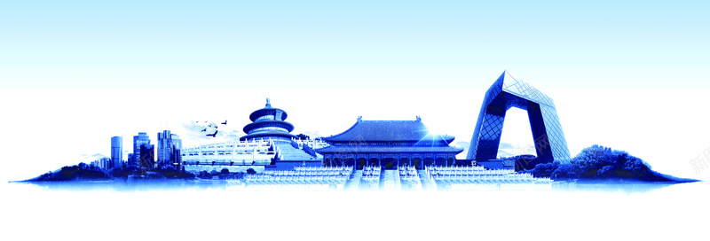 北京建筑代表背景