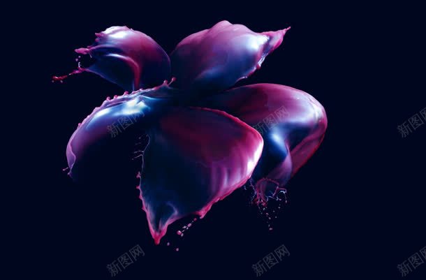 水墨紫色花朵水珠jpg设计背景_88icon https://88icon.com 水墨 水珠 紫色 花朵
