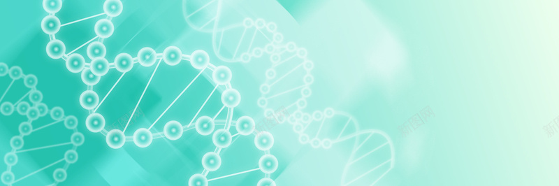 绿色DNA分子banner背景jpg设计背景_88icon https://88icon.com 几何 分子链 扁平 海报banner 渐变