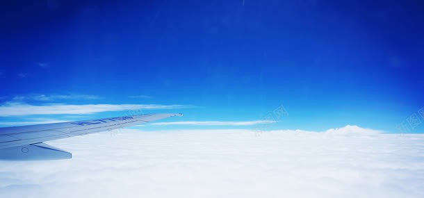 蓝天白云机翼背景背景