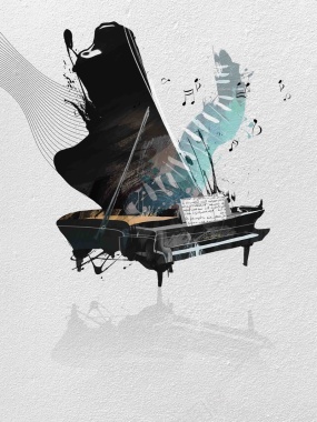 大气钢琴音乐晚会海报背景模板背景