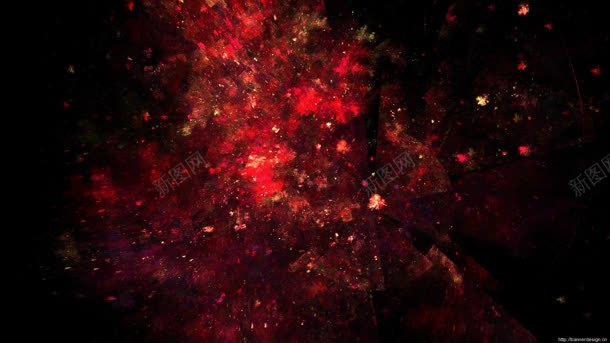 红色烟花宽屏背景背景