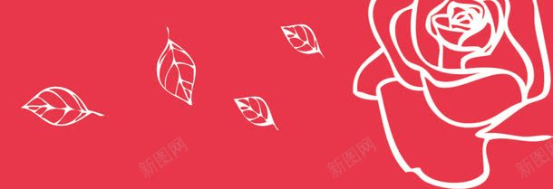 红色简单玫瑰花jpg设计背景_88icon https://88icon.com 玫瑰花 简单 红色 设计