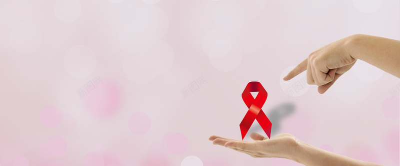 预防艾滋病红色展板背景banner背景