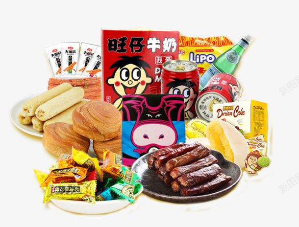 糖牛奶和其他多样零食png免抠素材_88icon https://88icon.com 其他 多样 牛奶 零食