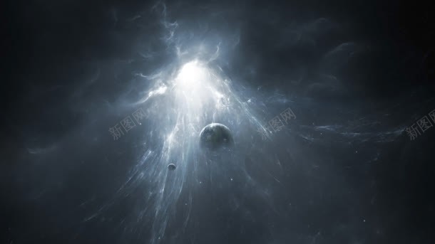 灰色天空星球洞穴海报背景背景