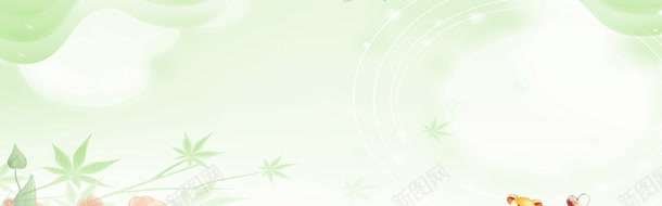 边饰花朵可爱横幅绿色jpg设计背景_88icon https://88icon.com 可爱 横幅 绿色 花朵 边饰